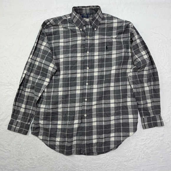 Ralph Lauren Blake Button Down Shirt Plaid Long Sleeve Mens Size M - Picture 4 of 5